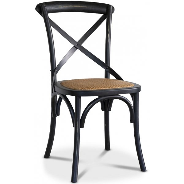 Paris Essgruppe 180 cm Tisch wei + 6 schwarze Gaston Esszimmersthle