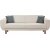 Berjer 3-Sitzer-Schlafsofa - Creme/Walnuss