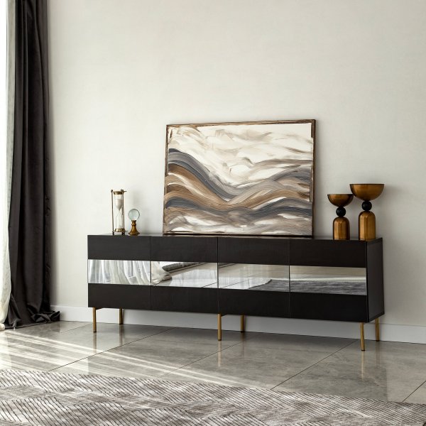 Leon Medienbank - Gold/Schwarz Leon Medienbank - Gold/Schwarz