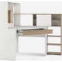 Function Plus Schreibtisch 138,4 x 101,6 x 141,1 cm - Wei/Eiche