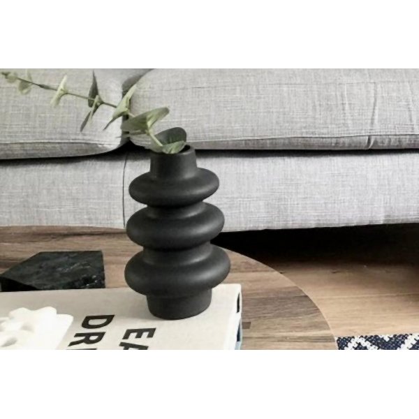 Striga-Vase - Schwarz Striga-Vase - Schwarz