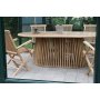 Salt Essgruppe fr drauen, ovaler Esstisch 200 cm mit 6 Armlehnsthlen - Teak