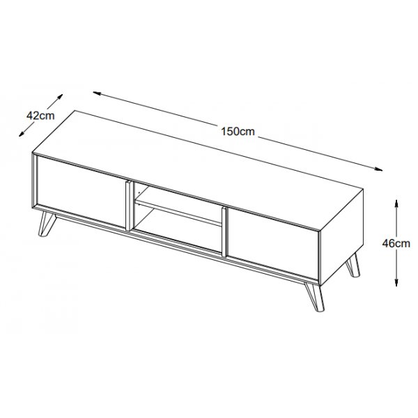 Bito TV-Bank in geölter Eiche 150 cm Bito TV-Bank in geölter Eiche 150 cm