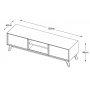 Bito TV-Bank in gelter Eiche 150 cm