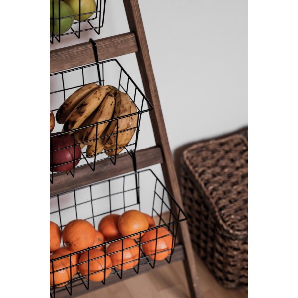 Miles Leiterregal - Eiche/Schwarz