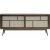 Yuma-Sideboard aus gerucherter Eiche mit Rattandetails und Schiebetren