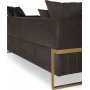 Magenta 3-Sitzer-Sofa - Dunkelbraun