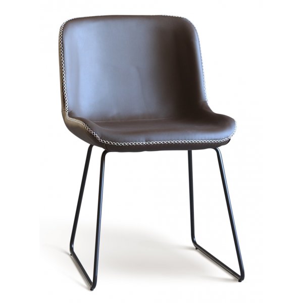 Texas-Essgruppe mit 8 Texas-Esszimmerstühlen Braun PU + Texas-Esstisch dunkelbraun 200x100 cm Texas-Essgruppe mit 8 Texas-Esszimmerstühlen Braun PU + Texas-Esstisch dunkelbraun 200x100 cm