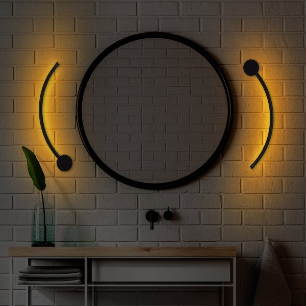 Wolf Wandleuchte 2 - Schwarz Wolf Wandleuchte 2 - Schwarz