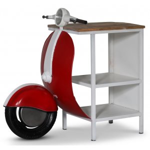 Vintage Vespa Bartheke/Nachttisch 104 x 44 cm - Rot/Weiß Vintage Vespa Bartheke/Nachttisch 104 x 44 cm - Rot/Weiß