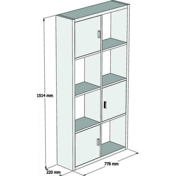 Ein Bücherregal - Weiß/Anthrazit Ein Bücherregal - Weiß/Anthrazit