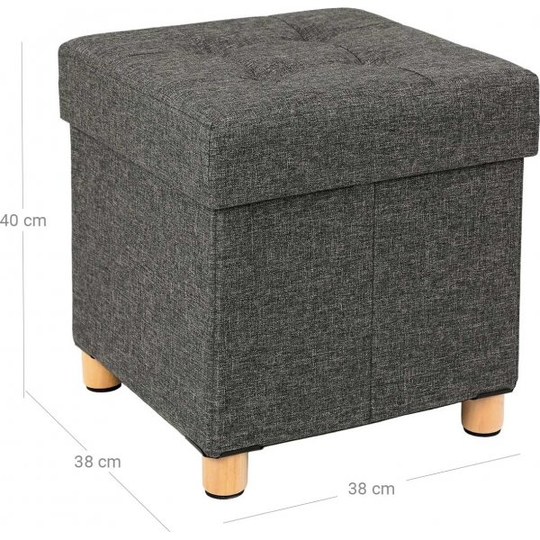 Fideli Hocker mit Stauraum - Grau