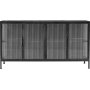 Harvard Sideboard aus Metall - Schwarz/Glas