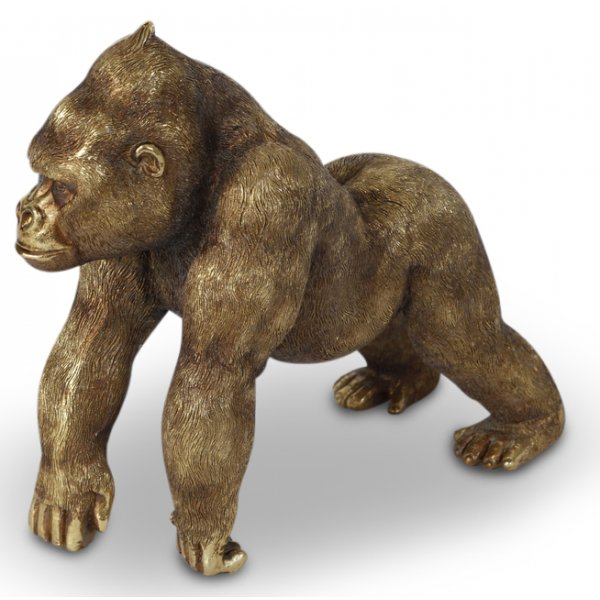Gorilla Figur - gold