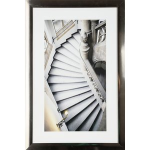 Bild mit verchromtem Rahmen (Treppe) - 40x60 cm