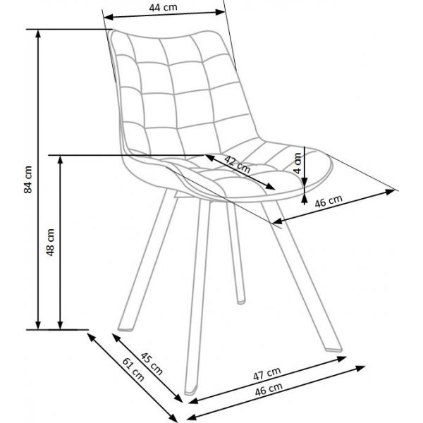 Gerhard Esszimmerstuhl - Beige