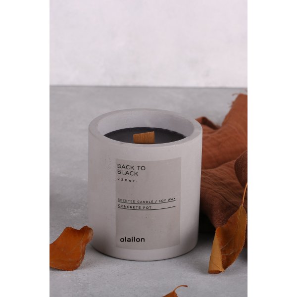 Back To Black Duftkerze groß - Grau Back To Black Duftkerze groß - Grau