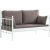Lalas 2-Sitzer Outdoor-Sofa - Wei/Braun + Mbelpflegeset fr Textilien