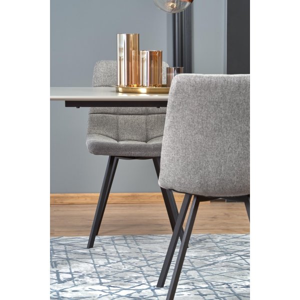 Valarauk Esstisch 140 cm - Hellgrau/Schwarz Valarauk Esstisch 140 cm - Hellgrau/Schwarz