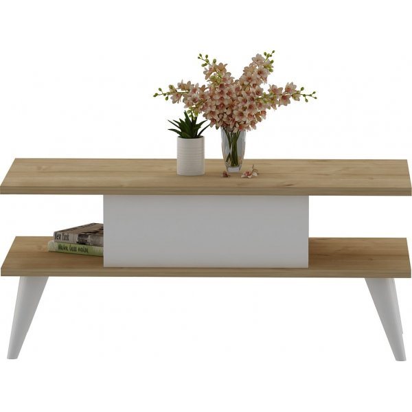 Beta Couchtisch - Eiche Saphir/wei