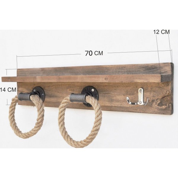 Wandregal aus Birke - Nussbaum