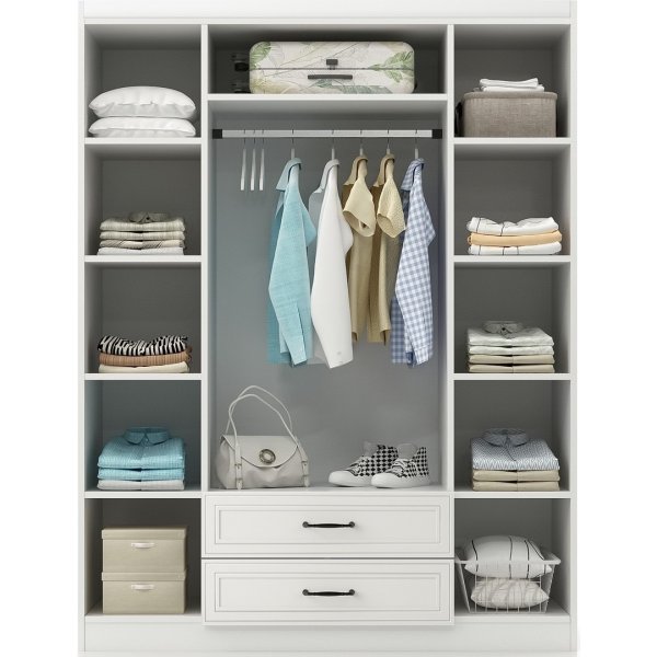 Henna-Kleiderschrank 140 x 50 x 210 cm - Weiß Henna-Kleiderschrank 140 x 50 x 210 cm - Weiß