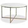 Palasso Couchtisch 80 cm Durchmesser - Messing / leichte Marmorierung