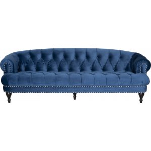 Sofa Chesterfield 3-Sitzer Sofa in blauem Samt Sofa Chesterfield 3-Sitzer Sofa in blauem Samt