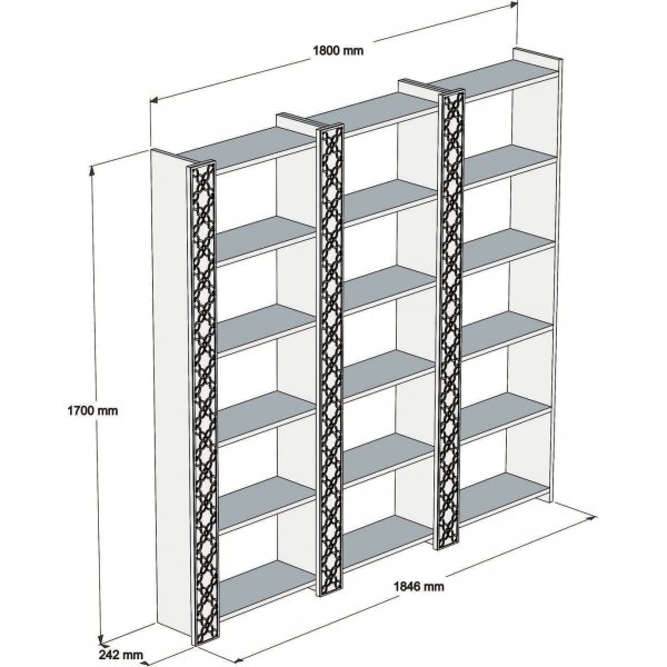 Miesta Bcherregal - Walnuss/Wei
