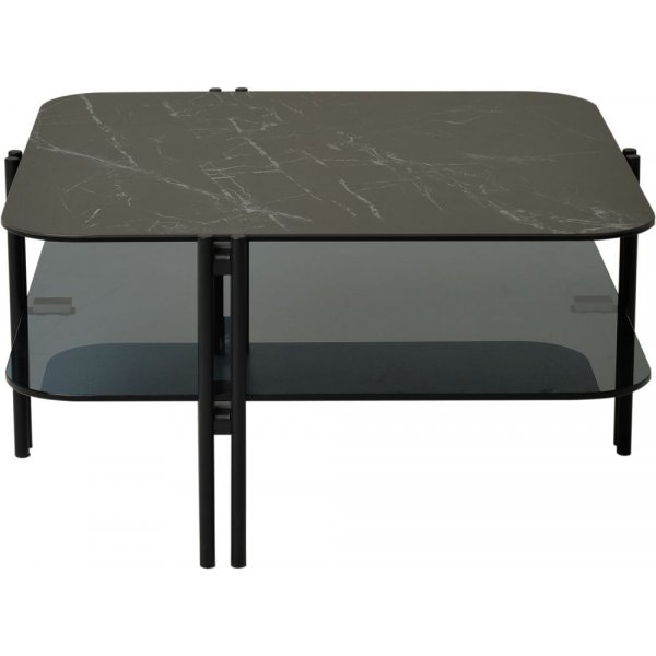 Hayes Couchtisch 80 x 80 cm - Schwarze Keramik/Glas Hayes Couchtisch 80 x 80 cm - Schwarze Keramik/Glas
