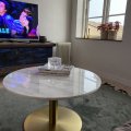 Kundenbild Corby Couchtisch - Weißer Marmor/Messing