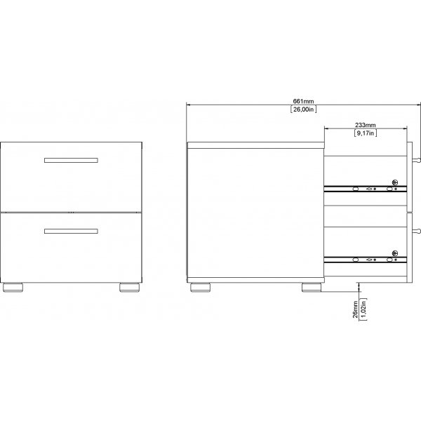 Pepe Nachttisch - Eiche/weiß Pepe Nachttisch - Eiche/weiß