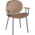 Rondo-Sessel aus beigem Samt + Mbelfe