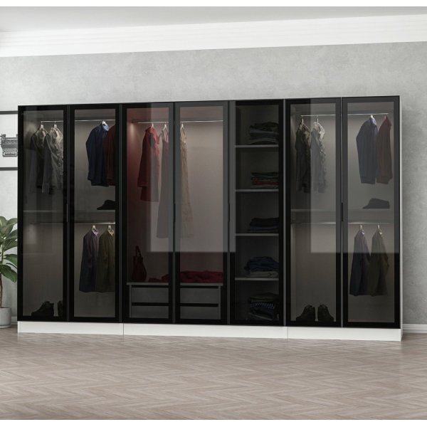 Cavolo Kleiderschrank 315 cm, Variante A - Wei�