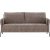 Indigofarbenes 2-Sitzer-Sofa - Beige