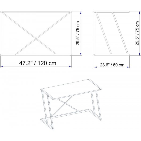 Anemon Schreibtisch 120x75 cm - Weiß Anemon Schreibtisch 120x75 cm - Weiß