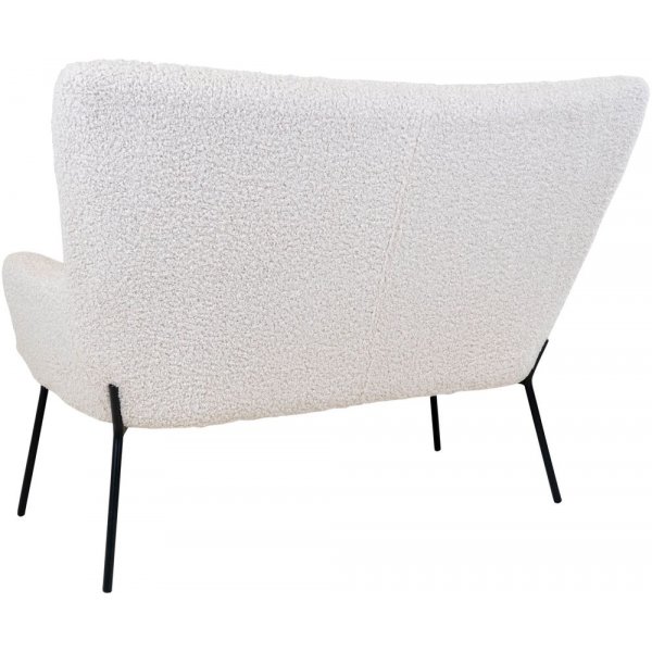 Glasgow 2-Sitzer Sofa - Schaffell (Kunstleder)/schwarz