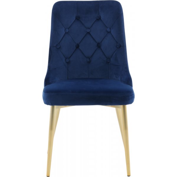 Alice Deluxe Esszimmerstuhl - Blau/Messing