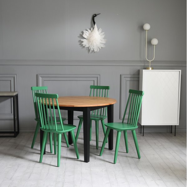 Gr�ner Steckstuhl RAL6001 + M�belreinigung