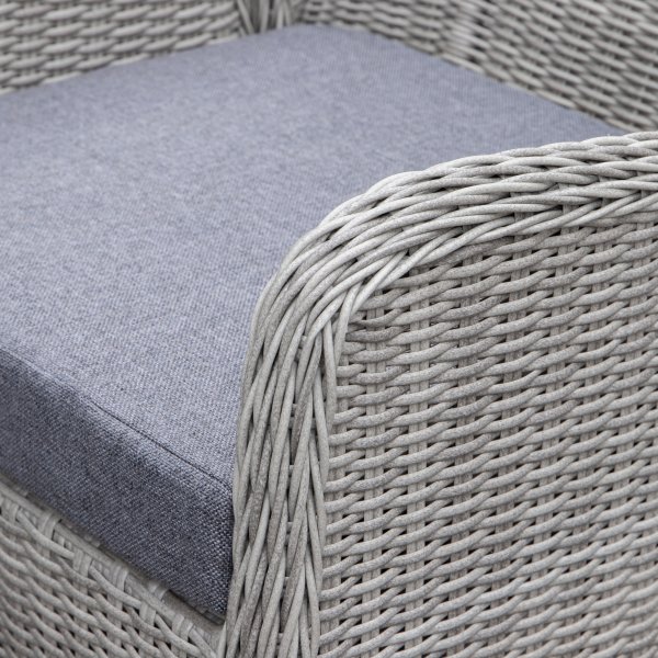 Santiago Gartenmöbelset (2 faltbare Stühle, 1 Tisch) - Grauer Kunstrattan Santiago Gartenmöbelset (2 faltbare Stühle, 1 Tisch) - Grauer Kunstrattan