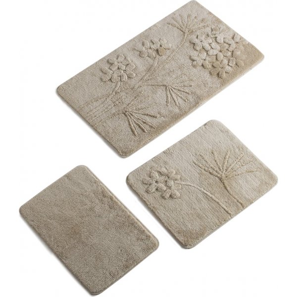 Badezimmerteppich Orchidee - Beige