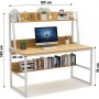 Majestic Schreibtisch Eiche/wei - 120 x 60 cm