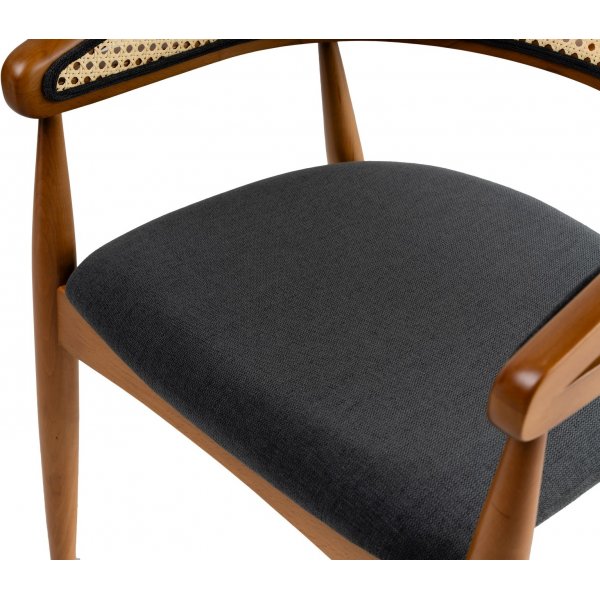 Limburg-Gestellstuhl - Eiche/Schwarz