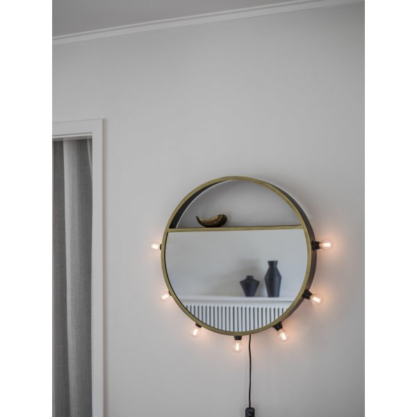 Bea Spiegellampe - Schwarz/Gold - 45 cm Bea Spiegellampe - Schwarz/Gold - 45 cm