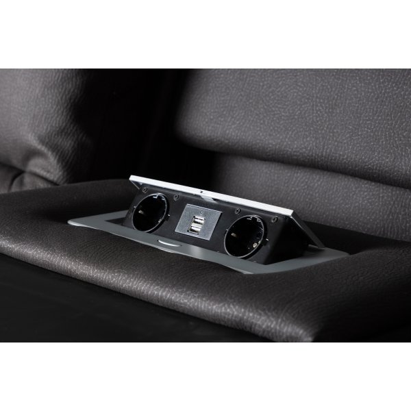 Singapore 3-Sitzer-Liegesofa - Schwarz