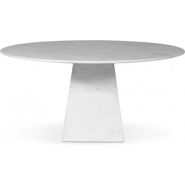 Runder Pegani-Esstisch aus weiem Marmor - D145 cm