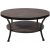 Manilla runder Couchtisch 91 cm - dunkel gebeiztes Holz/schwarz