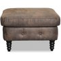 Ashford Chesterfield Fußhocker - Braunes Öko-Leder