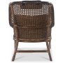 Anton Sessel aus Rattan - Braun gebeizt / Schwarzes PU
