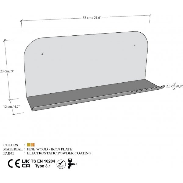 Saketo Wandregal - Schwarz